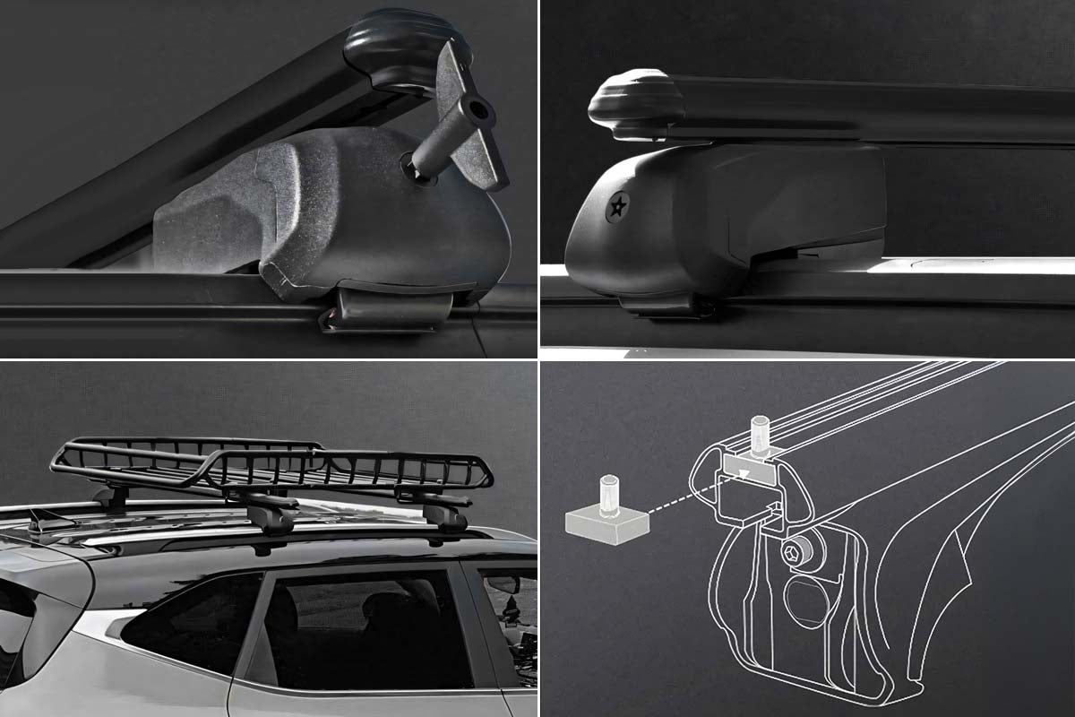Cappafe Bold Bar V2 Roof Rack Cross Bars Roof Bars Black 127cm 2pcs
