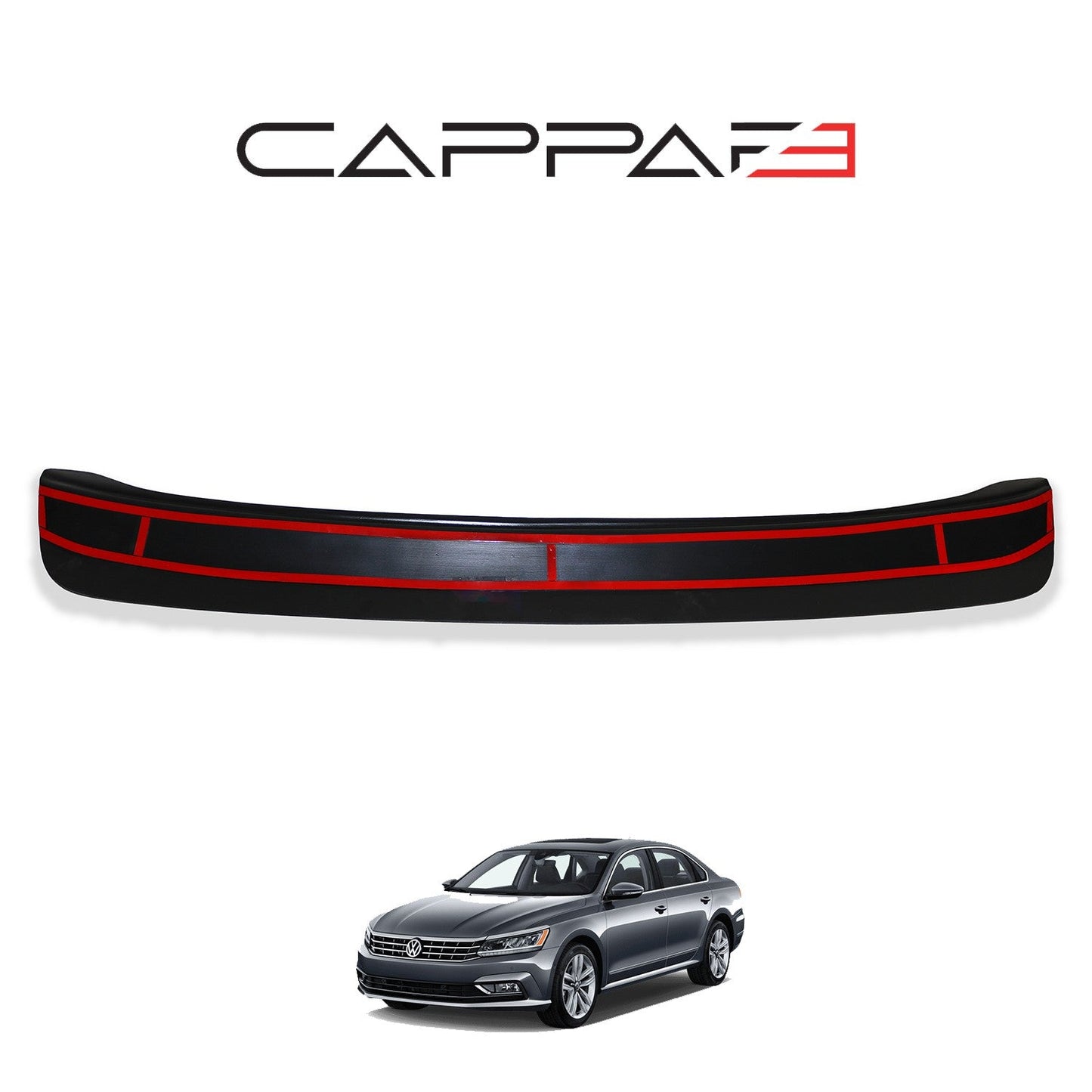 Volkswagen Passat 2015 Onwards Rear Bumper Sill Protector Gloss