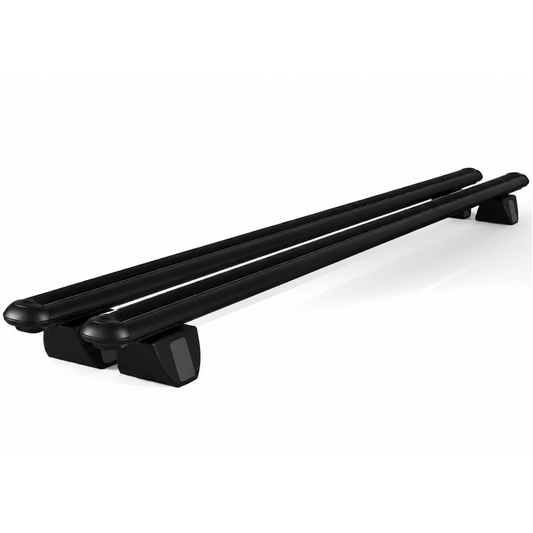 Cappafe SKY-Y roof rack cross bars fitted on raised roof rails