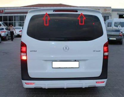 Mercedes Vito 3 (W447) 2015-2020 Rear Boot Lid Spoiler Wing Lip Primed Fiberglass