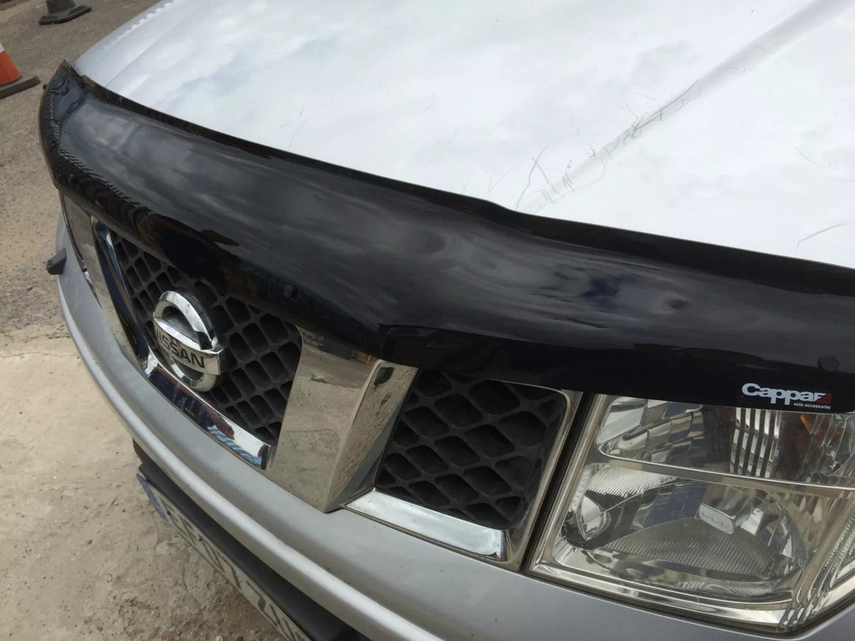 Nissan Navara 2 (D40) 2010-2015 Bonnet Wind Stone Deflector Bug Guard Stick-On Matt