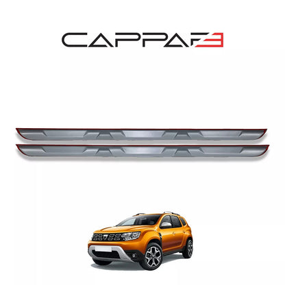 Dacia Duster 2 2018-2021 Side Skirt Cover Trim Protection Silver 2pcs