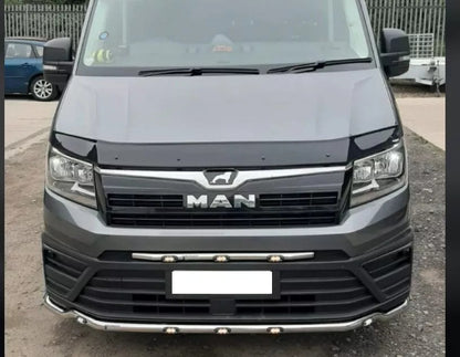 Sun Visor And Bug Guard Front Black ABS For Crafter Man TGE 2017-23