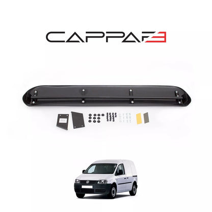 Sun Visor And Bug Guard Front Solid Black Acrylic For VW Caddy 2004-2009