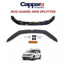 Splitter And Bug Guard ABS Gloss Black Lower Front For VW Caddy 2010-15
