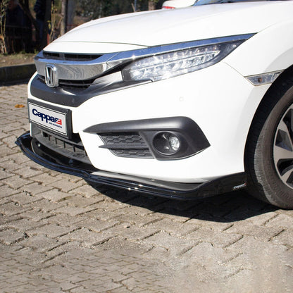 Honda Civic 10 (FC) 2015-2021 Front Bumper Lower Lip Black