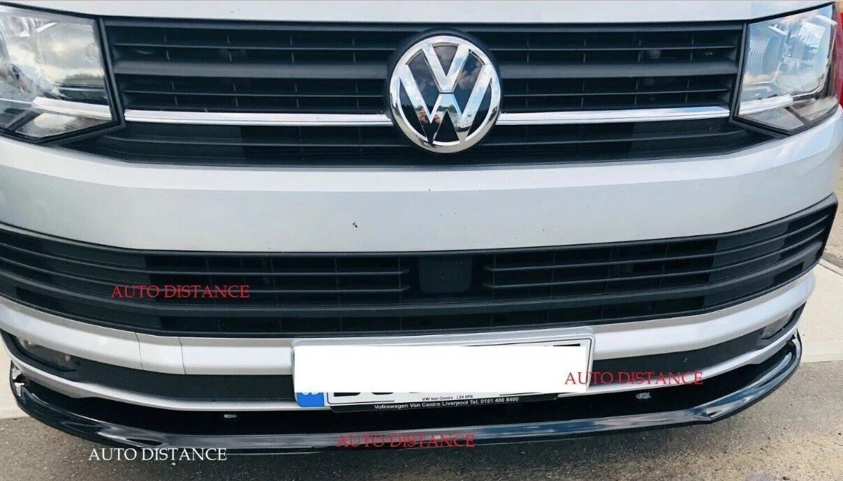 Splitter And Bug Guard Lower Front Black For VW Transporter T6 2016-2019