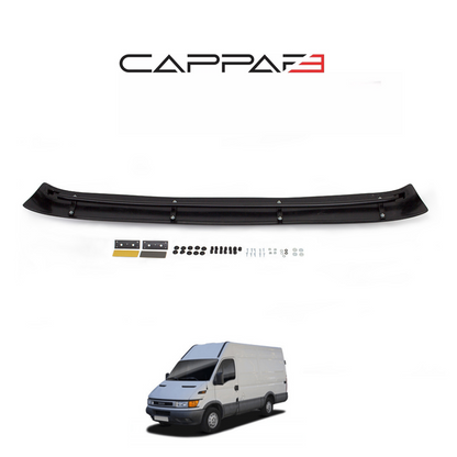 Sun Visor And Bug Guard Solid Black Acrylic For Iveco Daily 2006-2013