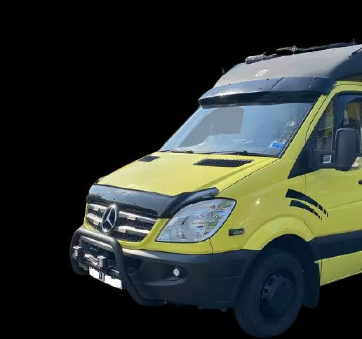 Sun Visor And Bug Guard Black ABS For Mercedes Sprinter W906 2006-2013