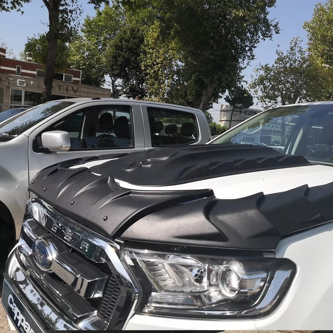 Ford Ranger (P375) 2016-2022 Bonnet Wind Stone Hood Trim Dragon Pack Matt Black