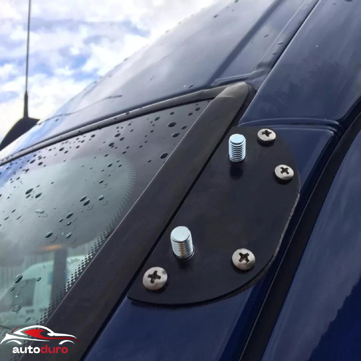 Sun Visor And Bug Guard Solid Black ABS For Mercedes Sprinter 2014-2017