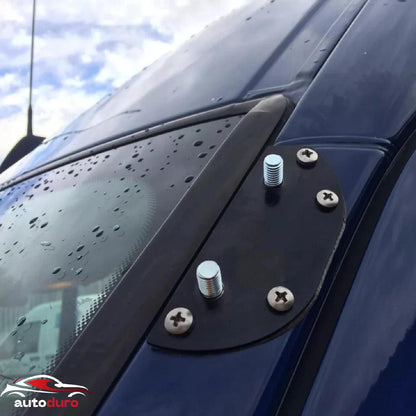 Sun Visor And Bug Guard Solid Black ABS For Mercedes Sprinter 2014-2017