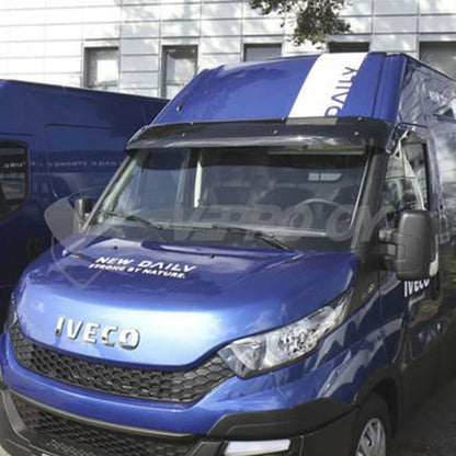Sun Visor And Bug Guard Solid Black Acrylic For Iveco Daily 2014-2022