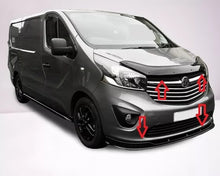 Splitter And Bonnet Deflector Front Black For Vauxhall Vivaro 2014-2018