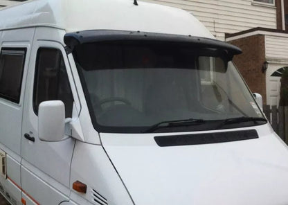 Sun Visor And Bug Guard Solid Black ABS For Mercedes Sprinter 2000-05