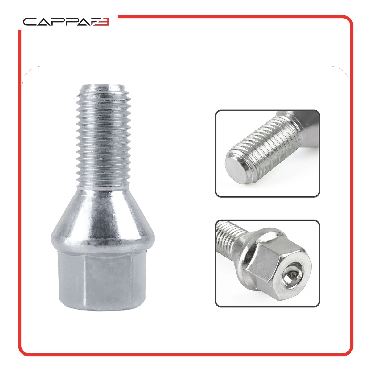 Cappafe Compatible with Vauxhall Astra Combo Corsa Meriva Vectra Zafira Alloy and Steel Wheel Bolt