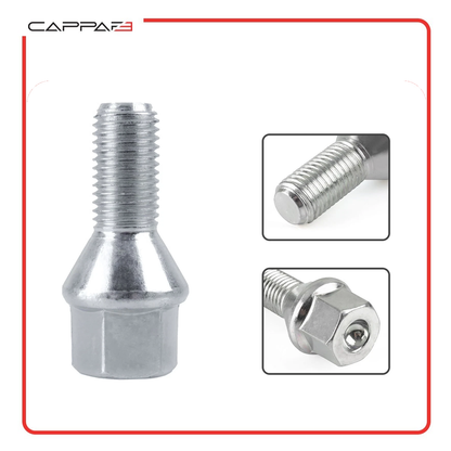 Cappafe Compatible with Vauxhall Astra Combo Corsa Meriva Vectra Zafira Alloy and Steel Wheel Bolt