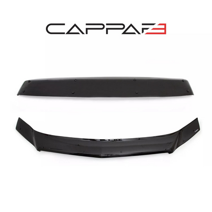 Sun Visor And Bug Guard Solid Black ABS For Mercedes Sprinter 2014-2017