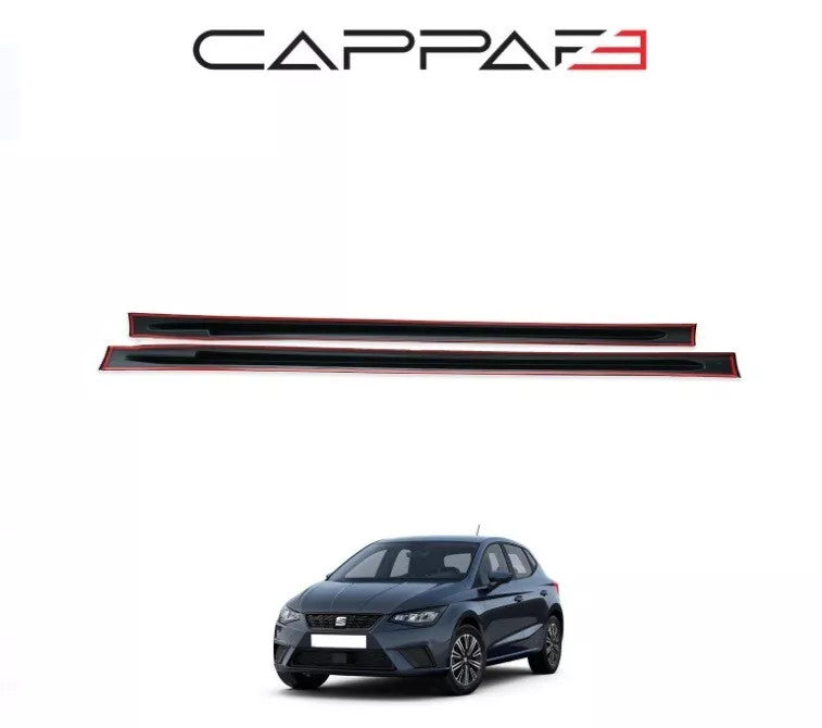 Seat Ibiza 2018-2023 black side skirt sill extensions – 2