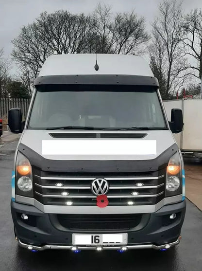 Sun Visor And Bug Guard Solid Black Acrylic For VW Crafter 2012 - 2017