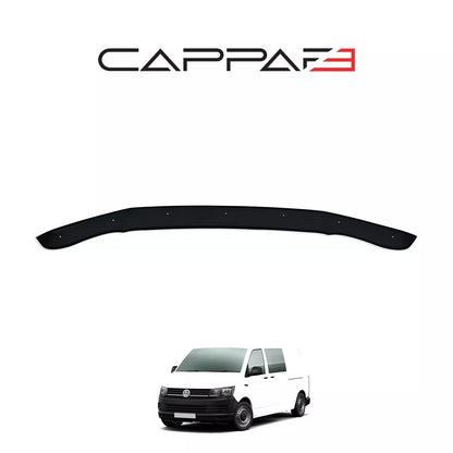 Sun Visor And Bonnet Protector Black ABS For VW Transporter T6 2016-2019