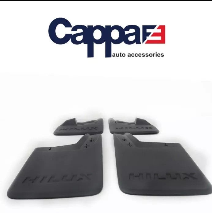 Toyota Hilux 8 (AN) 2015-2020 Front Rear Mud Flaps Splash Guards Mudguards Black