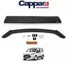 Sun Visor And Bonnet Protector Black Acrylic For Ford Connect 2014-17