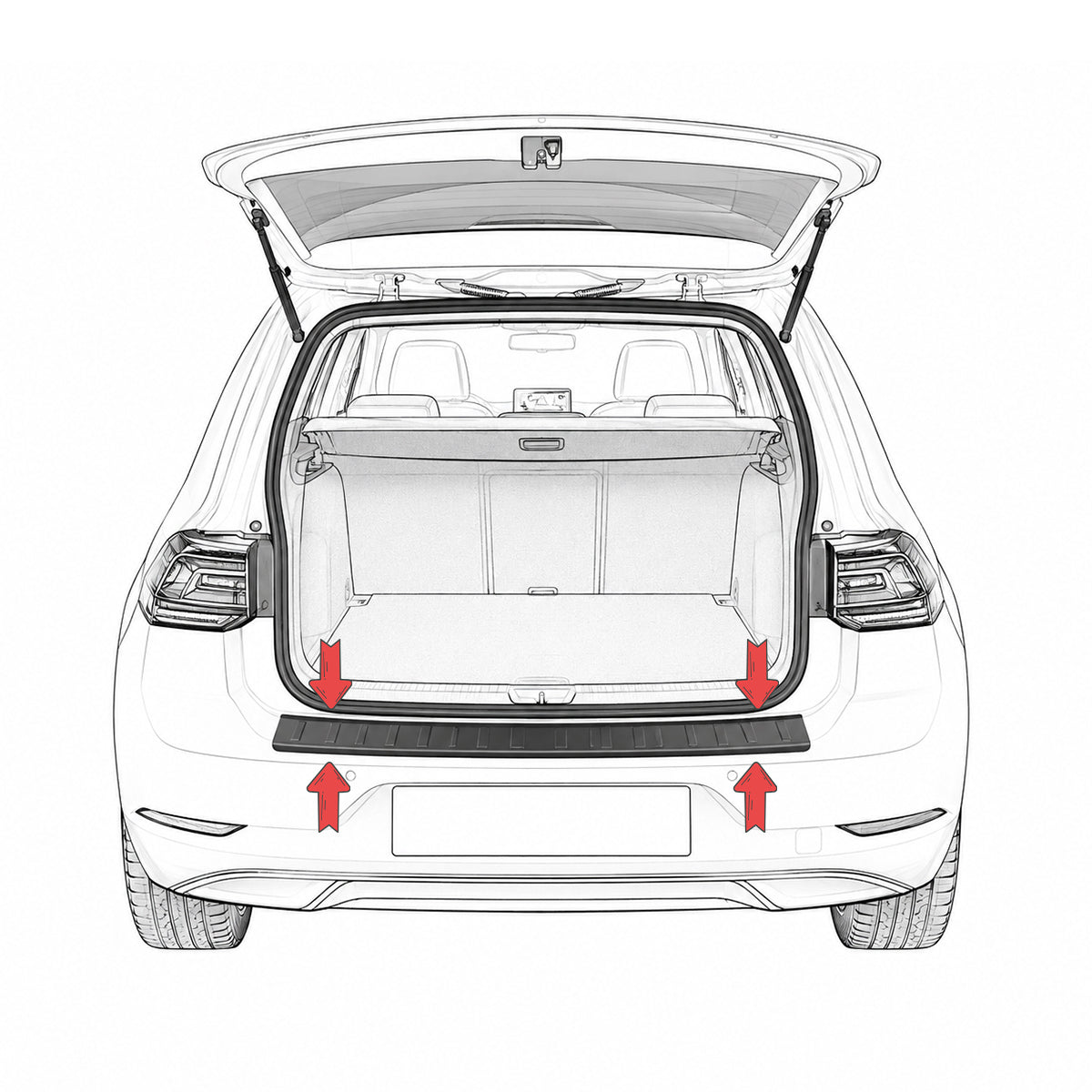 Bonnet Deflector and Rear Bumper Sill for Dacia Duster 2 (HM) 2018-2023