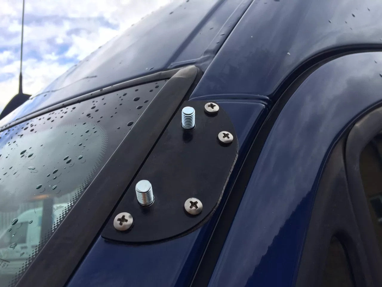 Sun Visor And Bug Guard Solid Black Acrylic For Ford Transit MK8 2014-18