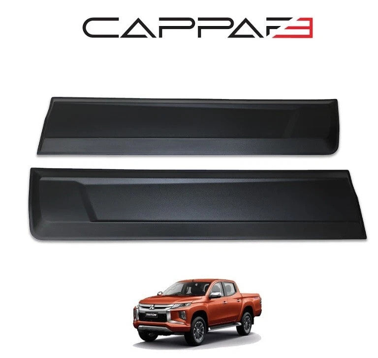 Mitsubishi L200 2019-2023 black side door moulding strips – 2