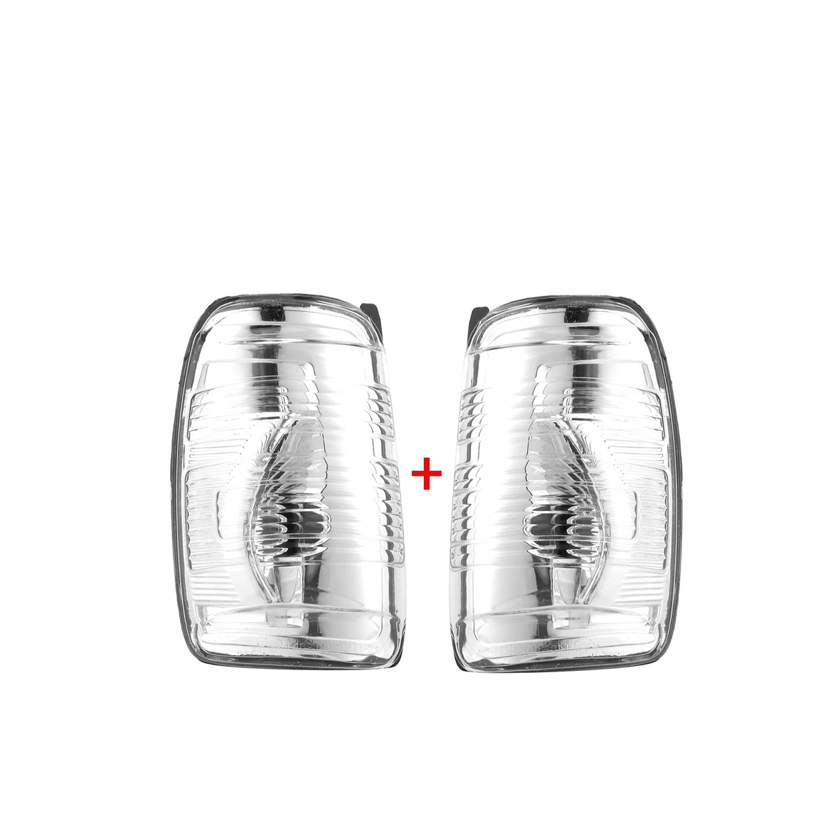 Pair of clear wing mirror indicator lenses for Ford Transit Mk8 2014-2019