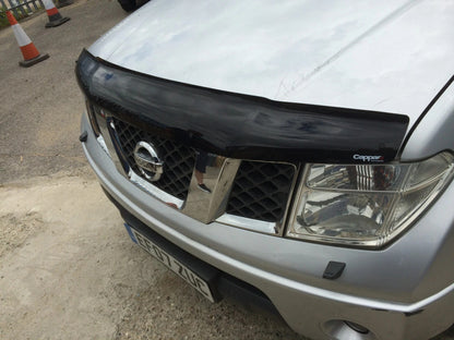 Nissan Navara 2 (D40) 2010-2015 Bonnet Wind Stone Deflector Bug Guard Stick-On Matt