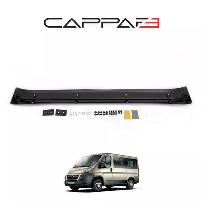Sun Visor And Bug Guard Solid Black Acrylic For Citroen Relay 2006-2013