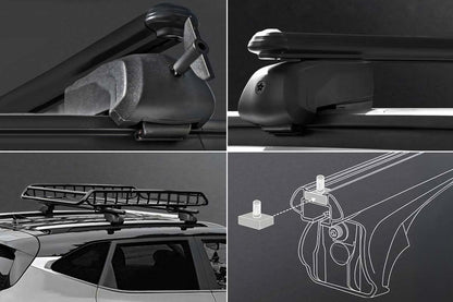 Cappafe Bold Bar V2 Roof Rack Cross Bars Roof Bars Black 127cm 2pcs