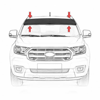Sun Visor and Bonnet Deflector Bug Guard for Fiat Doblo 1 (223) 2006-2009