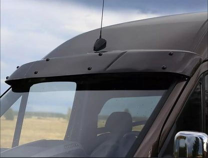 Sun Visor And Bug Guard Solid Black ABS For Mercedes Sprinter 2018 -21