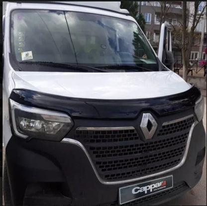 Renault Master 3 2019-2024 Bonnet Wind Stone Deflector Bug Guard Black