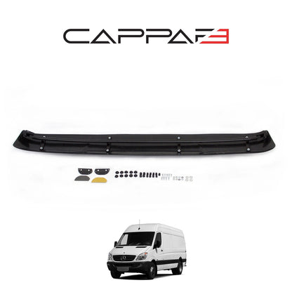 Sun Visor And Bug Guard Black ABS For Mercedes Sprinter W906 2006-2013
