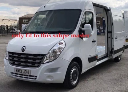 Sun Visor And Bug Guard Solid Black Acrylic For Renault Master 2011-2013