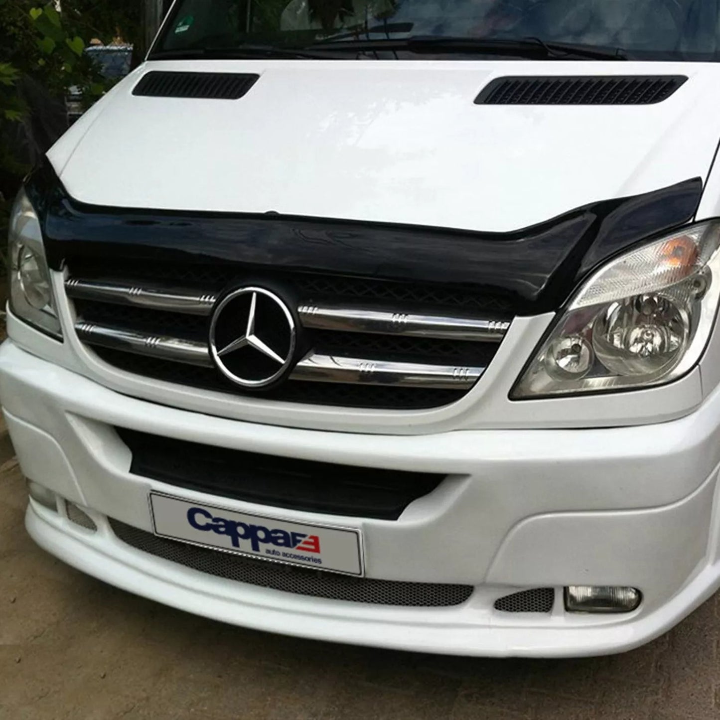 Sun Visor And Bug Guard Black ABS For Mercedes Sprinter W906 2006-2013