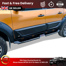 Nissan Navara 2016-2021 side steps running boards with LED