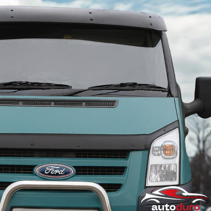 Sun Visor And Bug Guard Solid Black ABS For Ford Transit MK7 2006-13