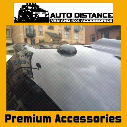 Sun Visor And Bug Guard Solid Black Acrylic For Mitsubishi L200 2007-14