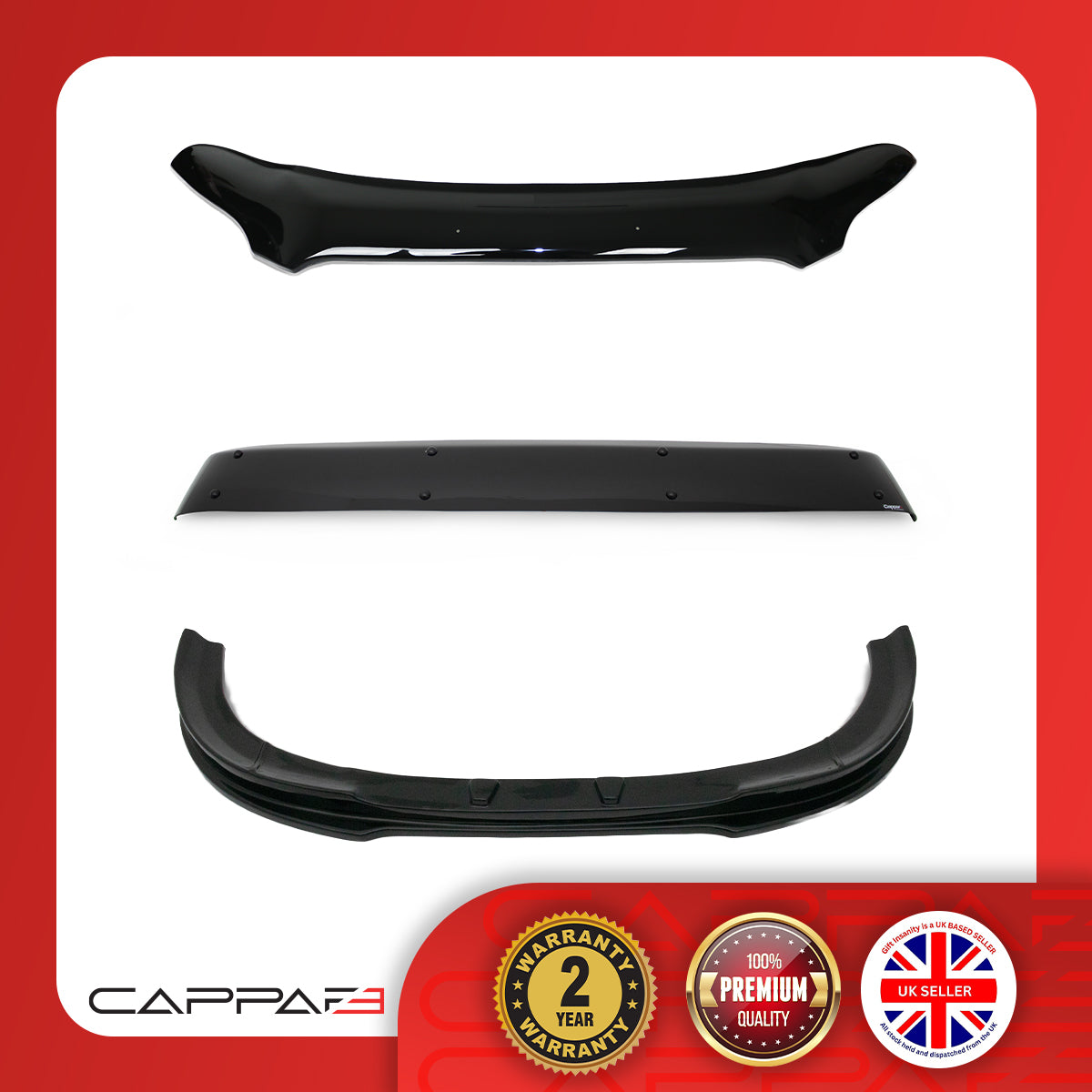 Sun Visor and Front Bumper Lip for Ford Transit Mk9 2019 Onwards