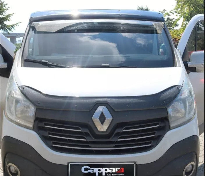 Sun Visor And Bug Guard Black Acrylic For Renault Trafic 2014-2022