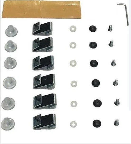 Cappafe Universal Bonnet Deflector Bug Guard Metal Fitting Kit Black 6pcs