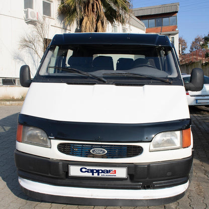 Sun Visor And Bug Guard Solid Black Front ABS For MK5 Transit 1994-1999