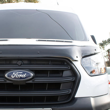 Sun Visor And Bug Guard Solid Black ABS For Ford Transit MK8 2019-2023