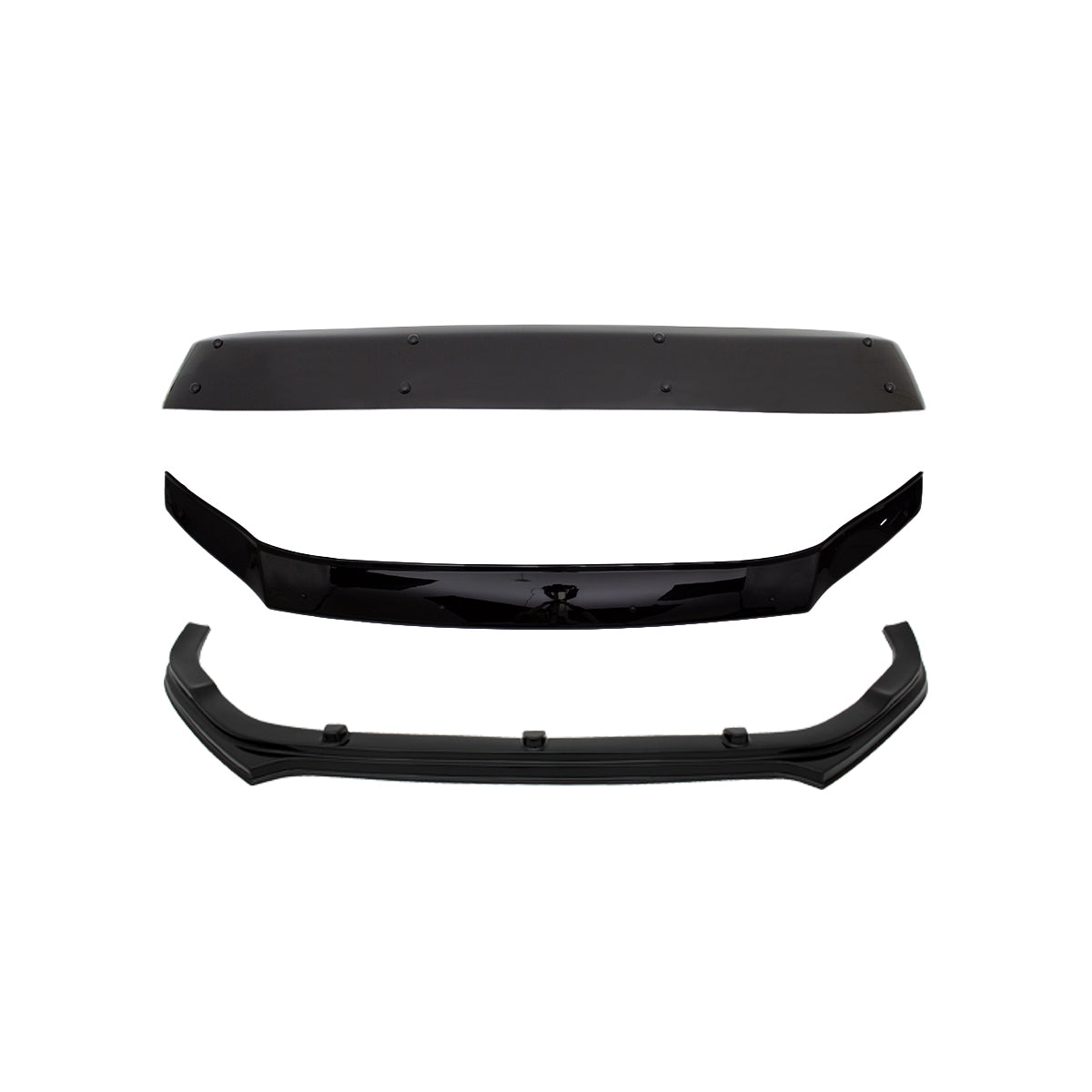 Sun Visor Bonnet Deflector and Front Bumper Lip for Volkswagen Crafter 2018-2023