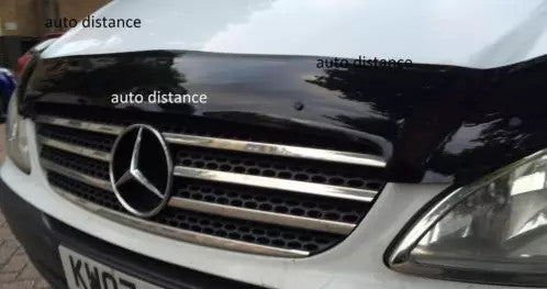 Sun visor and Bug Guard Set Front Black For Mercedes Vito 639 2004-2013